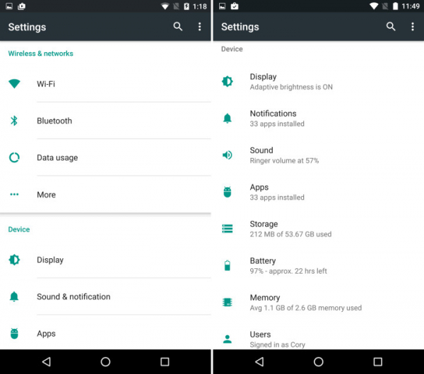 Android Nougat против Android 6.0 Marshmallow: Что нового?